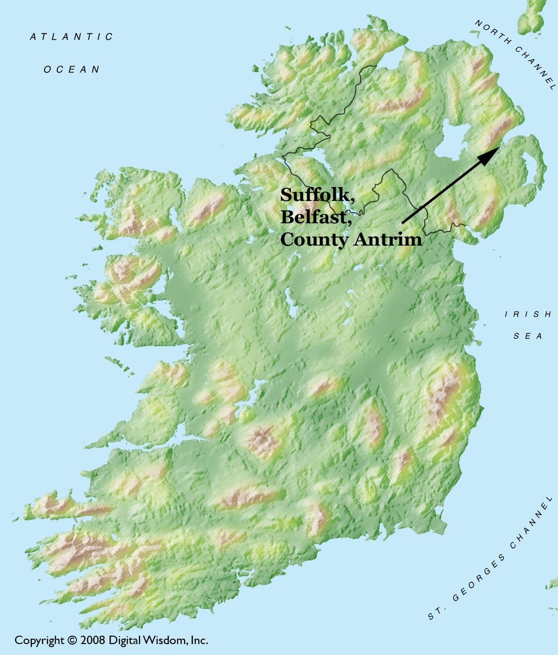 kaart van belfast noord-ierland