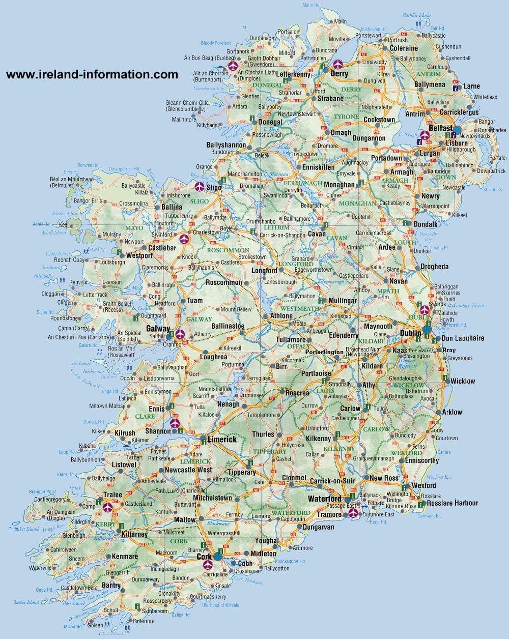 kaart van blackrock ierland