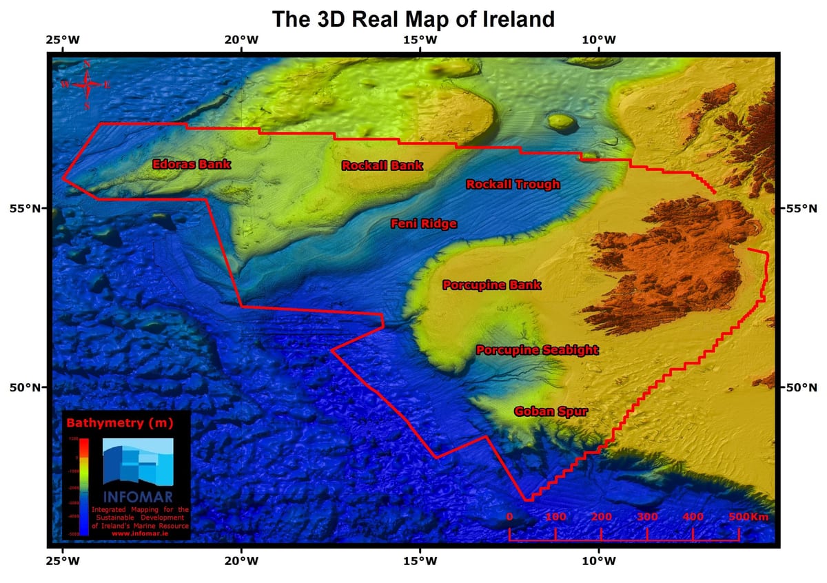de echte kaart van ierland