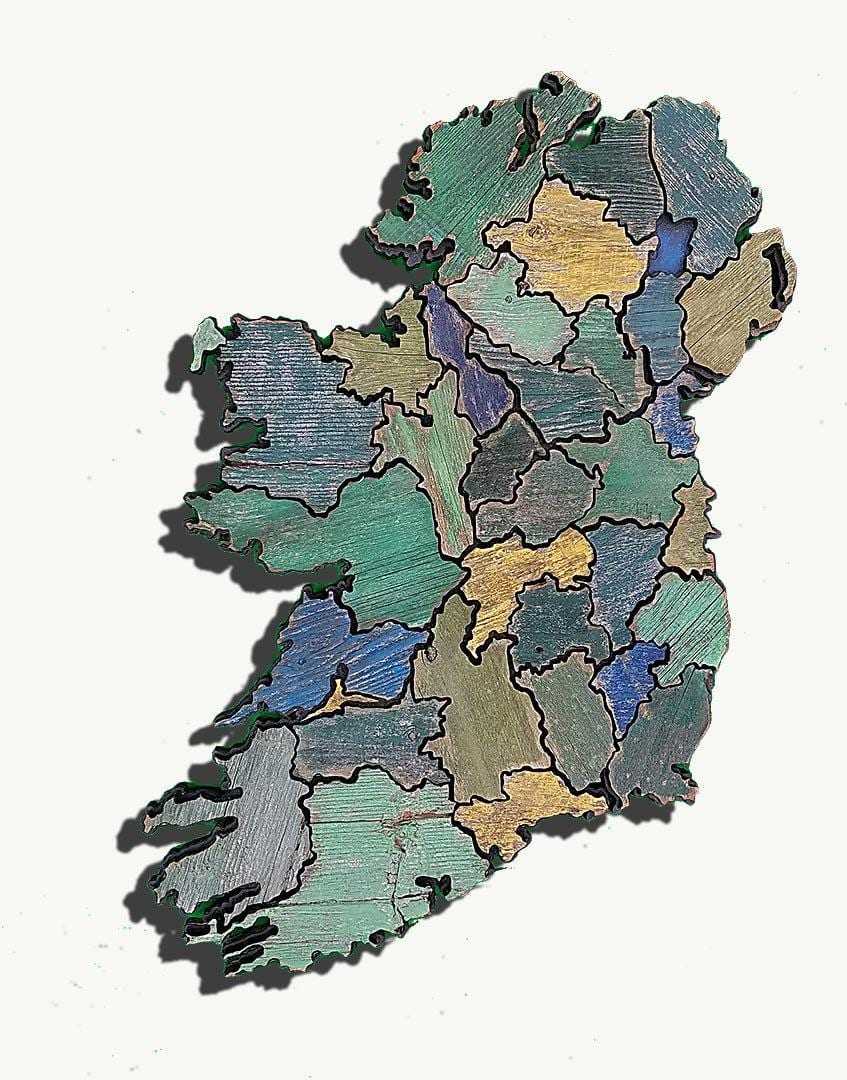 kaart van houten kaart van ierland