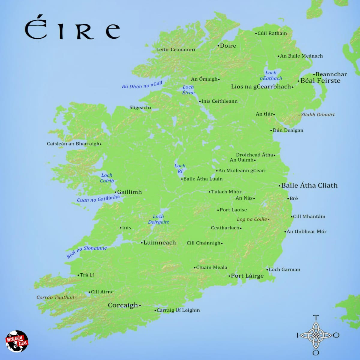kaart van ierland