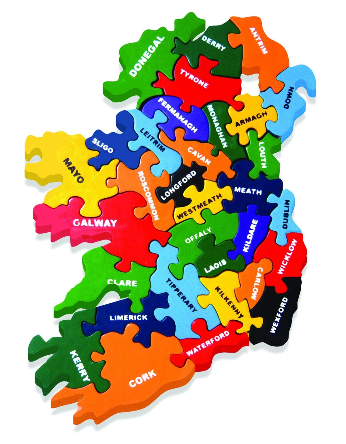 kaart van ierland puzzel