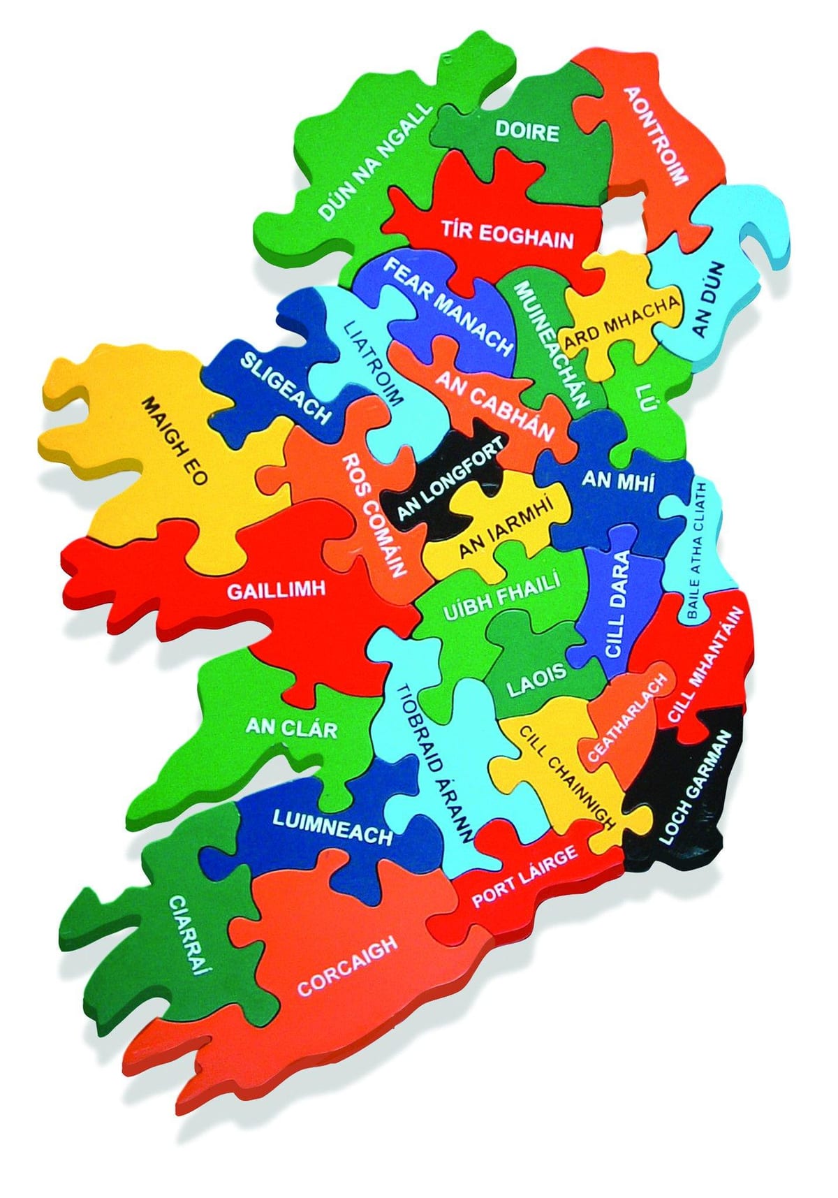 kaart van kaart van ierland als gaeilge