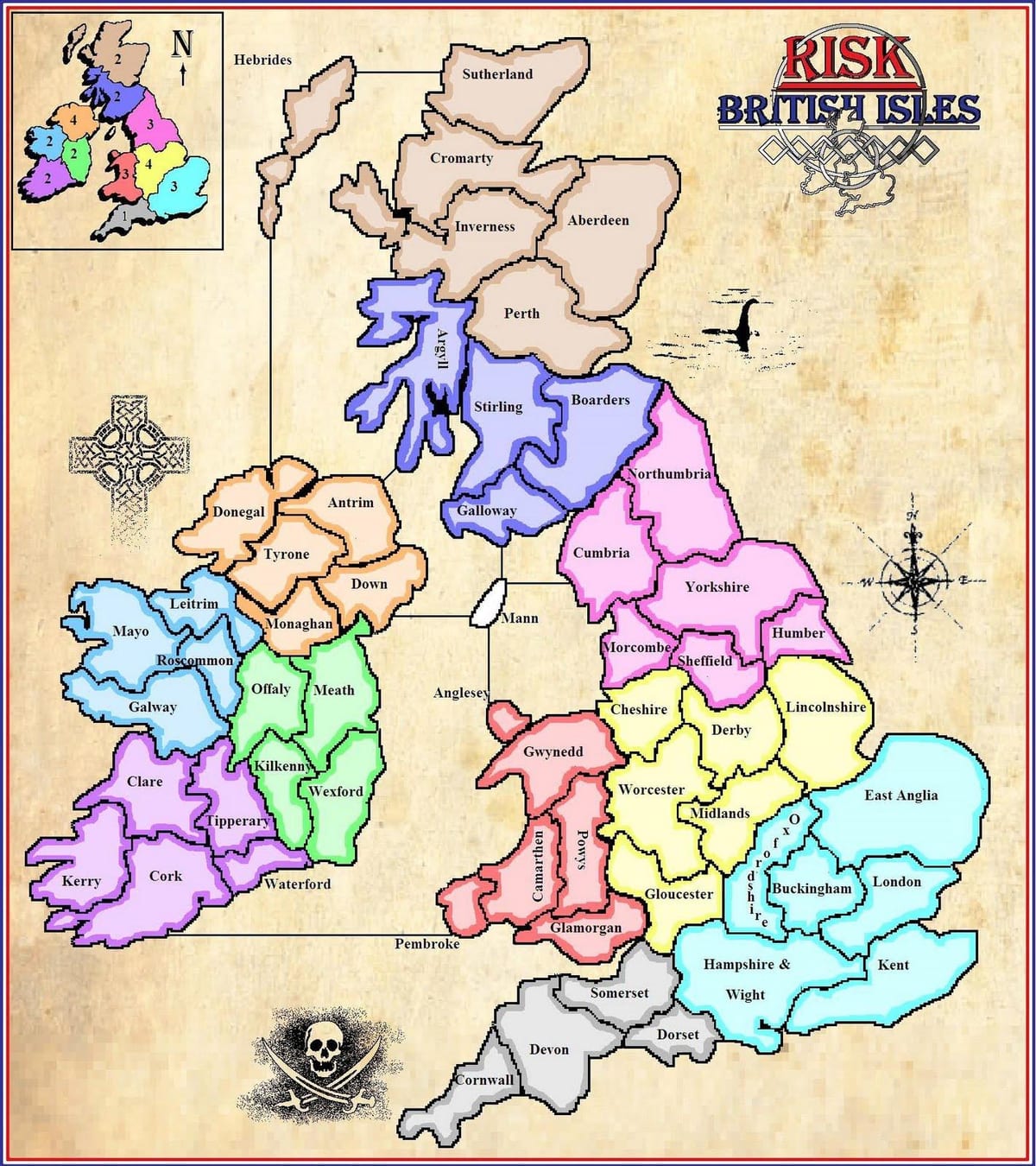 kaart van kaart van ierland spel