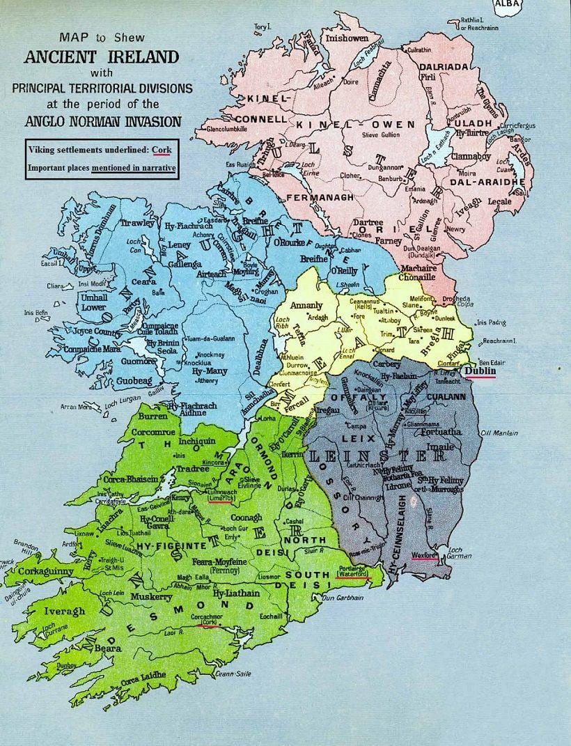 kaart van megalithische ierland
