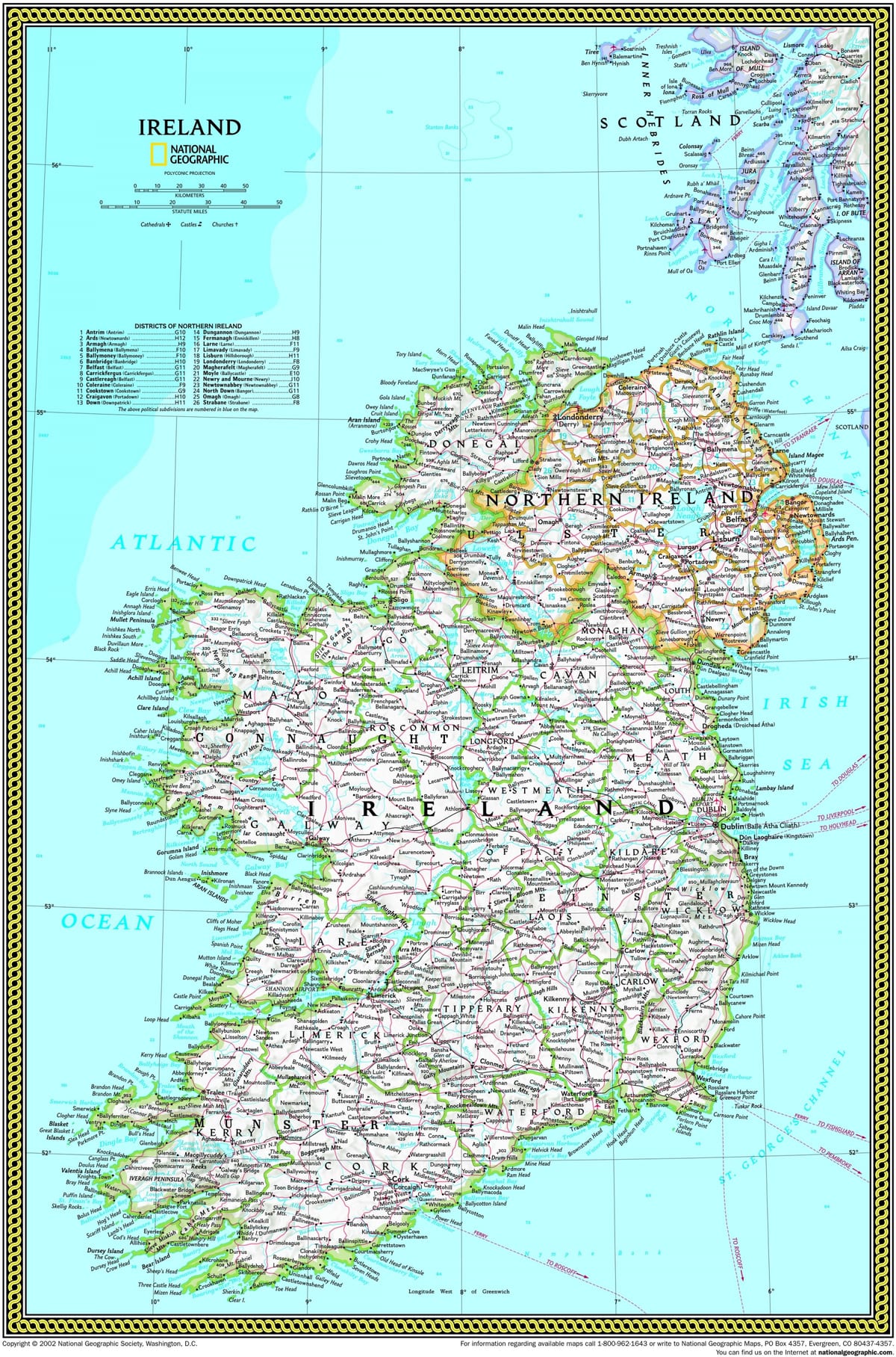 kaart van national geographic kaart van ierland