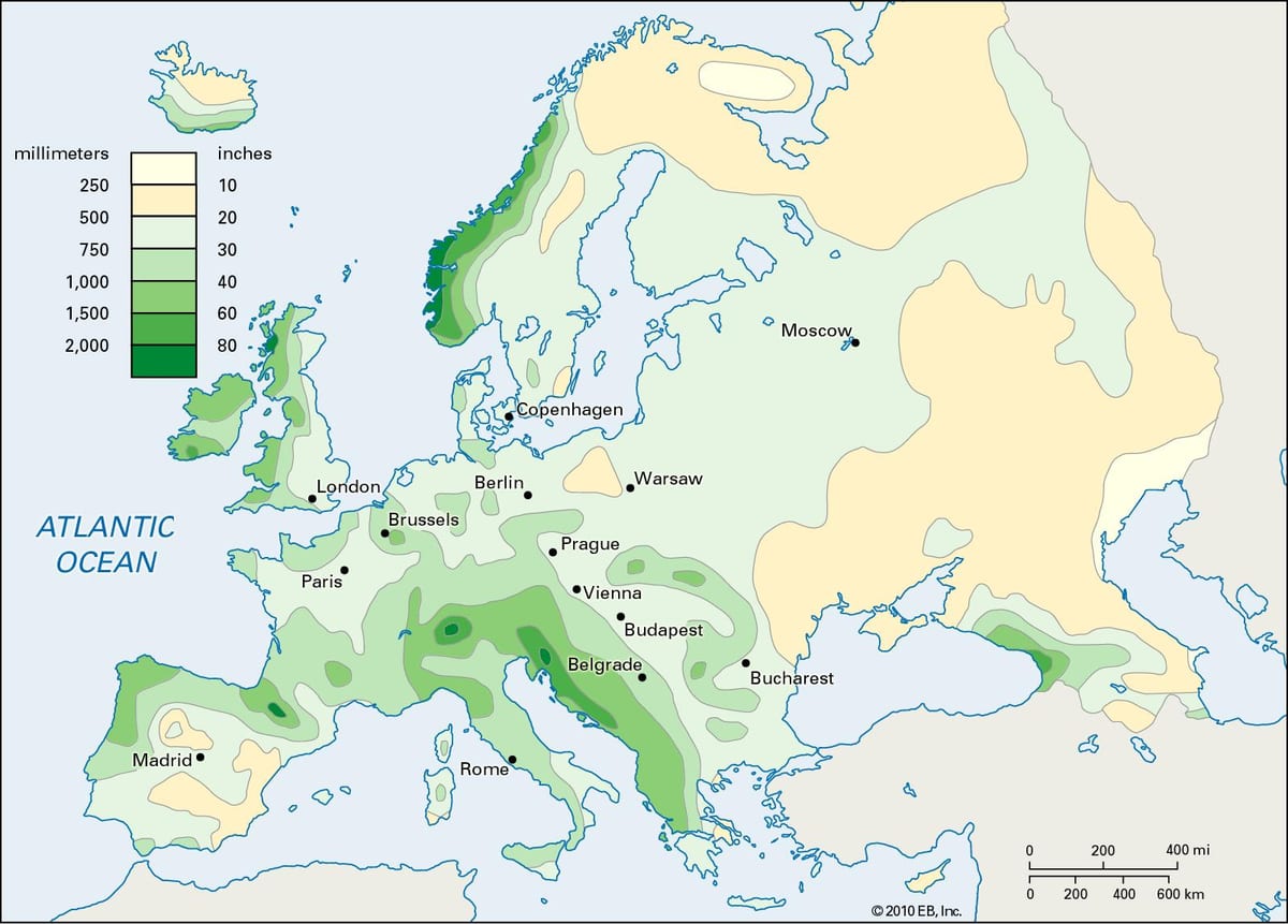 neerslag kaart van ierland