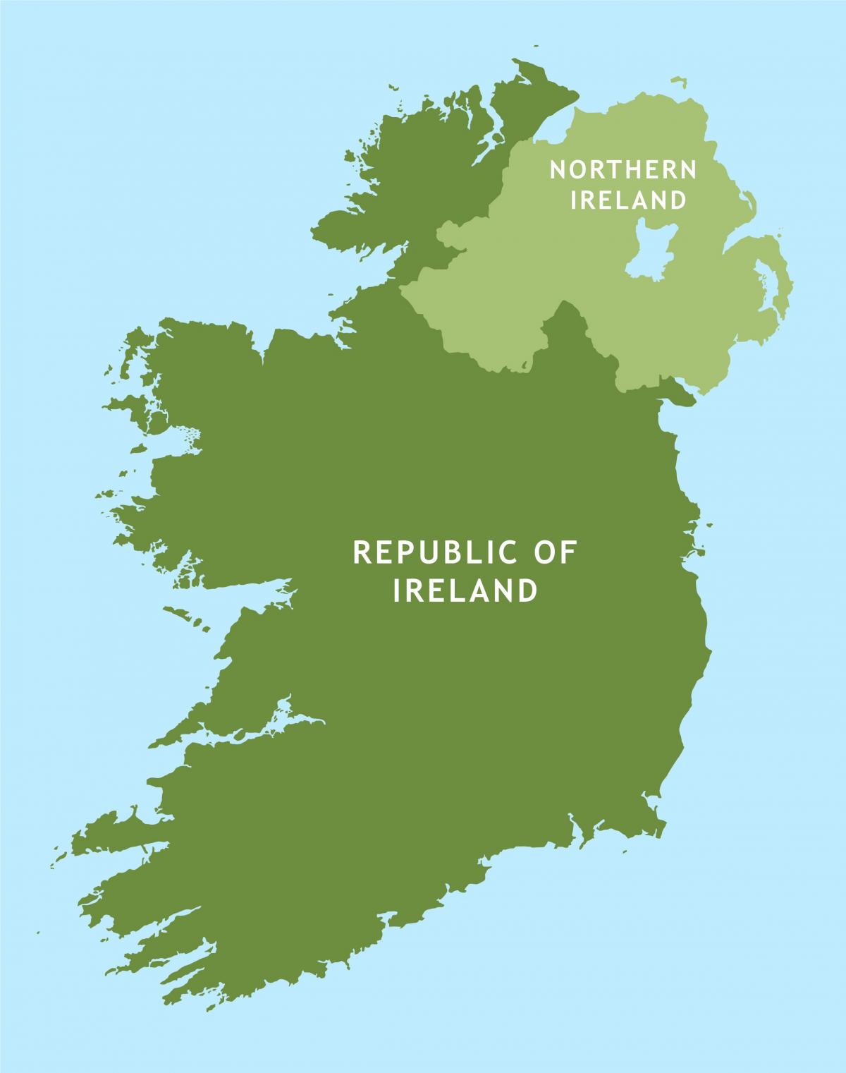 wegenkaart van de republiek ierland