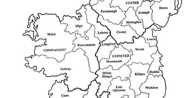 Schets kaart van ierland