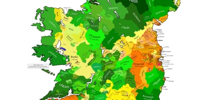 Kaart van clan kaart van ierland