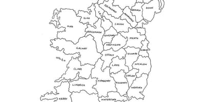 Kaart van contour kaart van ierland
