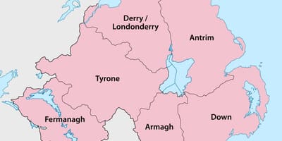 Beneden ierland kaart bekijken