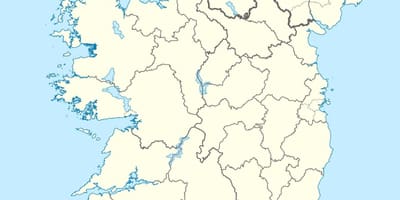 Kaart van de eilanden van ierland