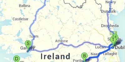 Plaatsen om te bezoeken ierland kaart bekijken