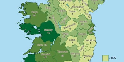 Kaart van ierland geografie 