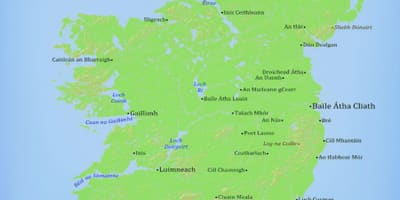 Kaart van ierland