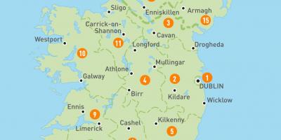 Ierland in de kaart