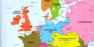 Kaart van ierland en europa