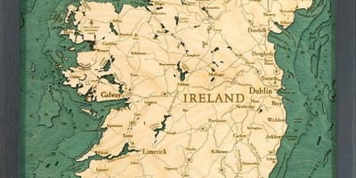 Kaart van ierland kaart kunst