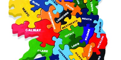 Kaart van ierland puzzel
