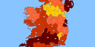 Kaart van ierland postcode