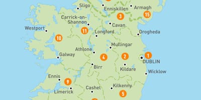 Kaart van ierland regio ' s 