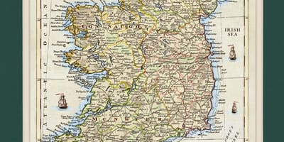 Kaart van ingelijste kaart van ierland