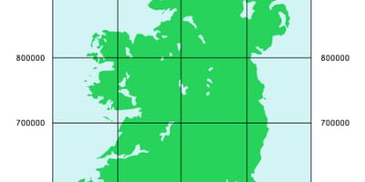 Kaart coördinaten ierland