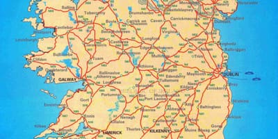 Kaart van ierland provincies