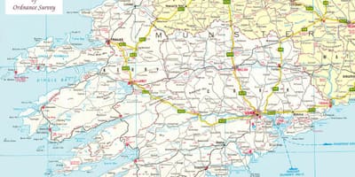 Kaart van kaart van noord-west ierland