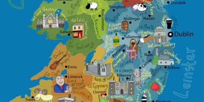 Kaart van ierland voor kinderen
