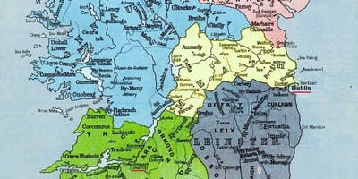 Kaart van megalithische ierland 