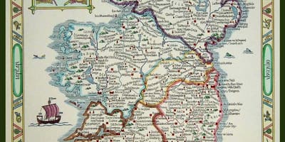 Kaart van het middeleeuwse ierland