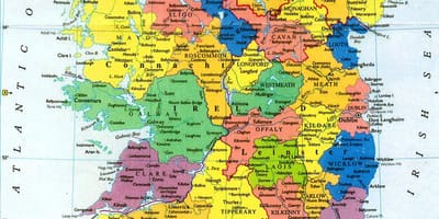 Grote muur kaart van ierland