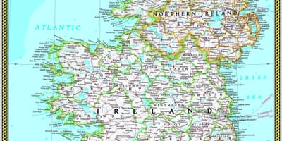 Kaart van national geographic kaart van ierland
