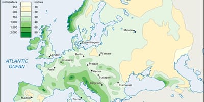 Neerslag kaart van ierland