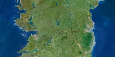 Kaart van satelliet kaart van ierland