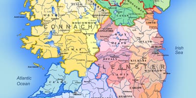 Ierland kaart van toeristische attracties